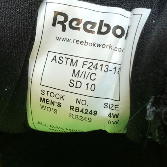 Reebok Print Work ULTK Composite Toe Work Shoes Black 4249 Women’s Size 6 Wide - Picture 11 of 12